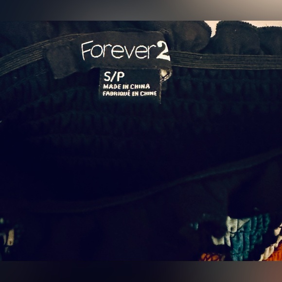 Robe bustier longue Forever 21 plumes Feather print chiffon Maxi dress festival - Picture 7 of 7